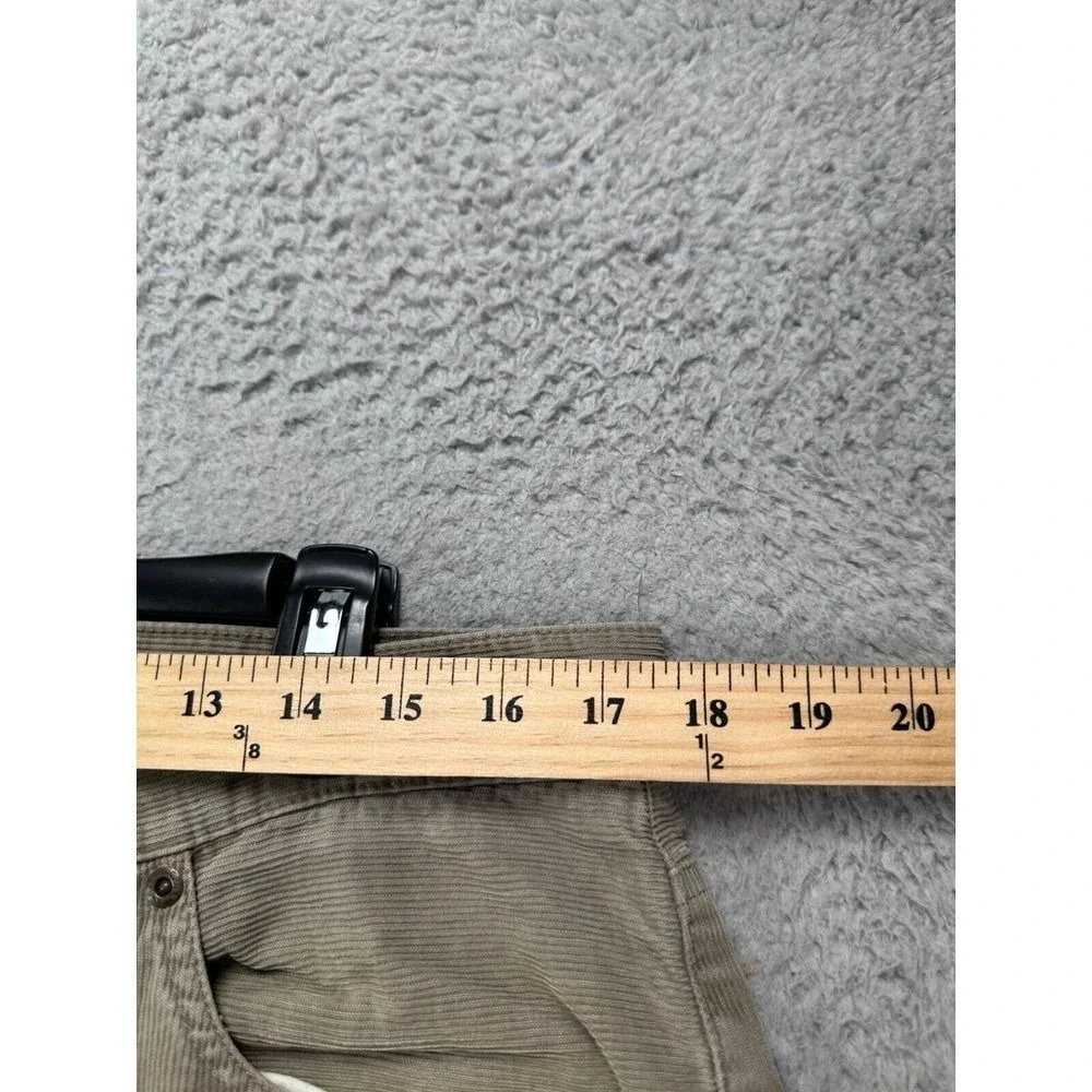 J Crew Pants Men 34X32 Tan Corduroy Straight Leg Flat Front 5 Pocket 100% Cotton